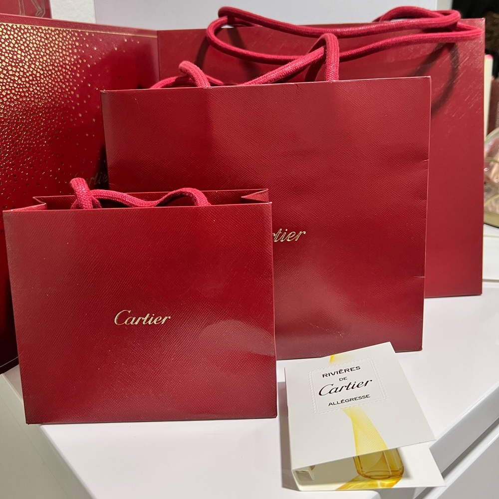 New Authentic Cartier Gift Bags & boxes Haul w/ free Perfume